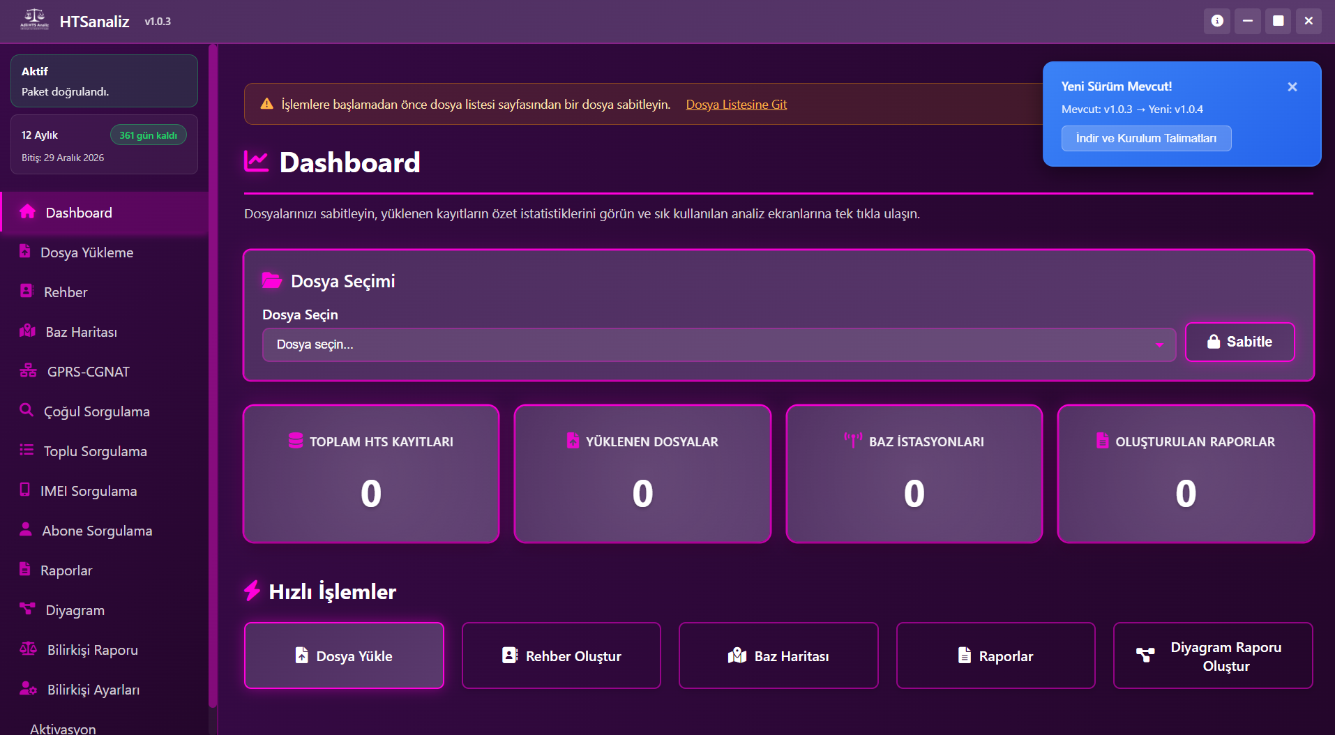 HTS Analiz Masaüstü Uygulaması